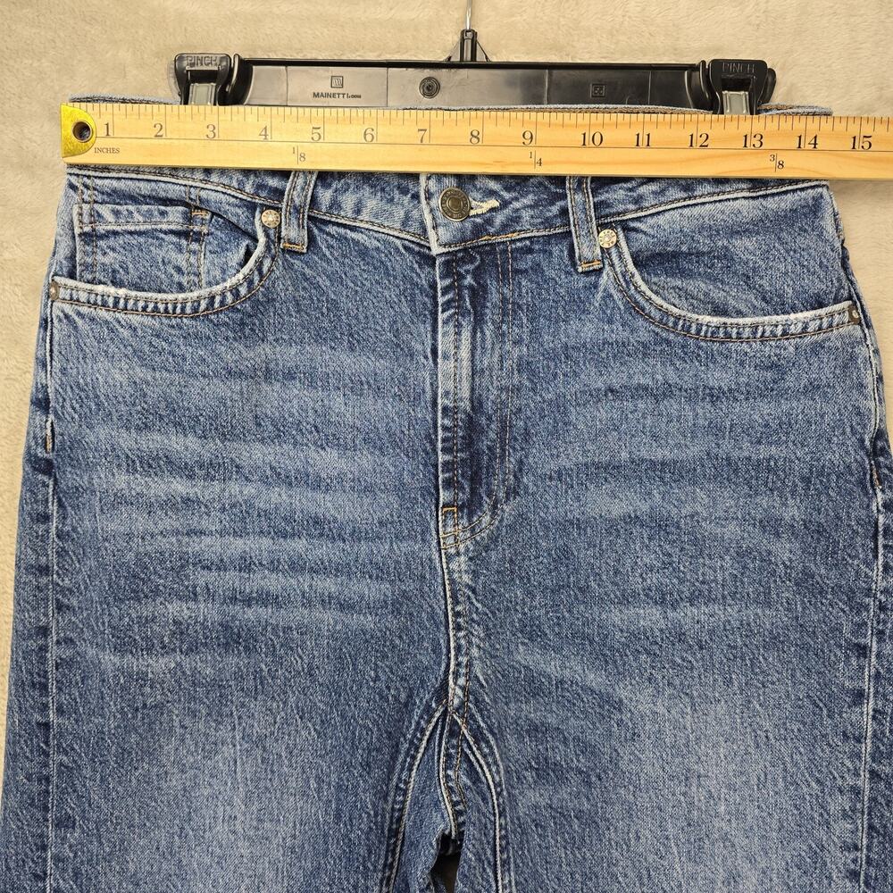 We The Free People Womens 29 Blue Relaxed Straight Slouch Frayed Hem - Picture 11 of 15